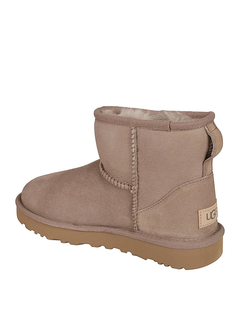Ugg Ankle-High Suede Boots With Plush Sheepskin Lining
