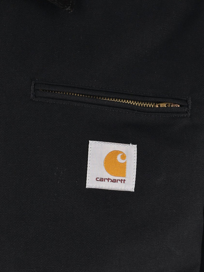 Carhartt Wip Black Og Detroit Velvet-Collar Cotton Jacket