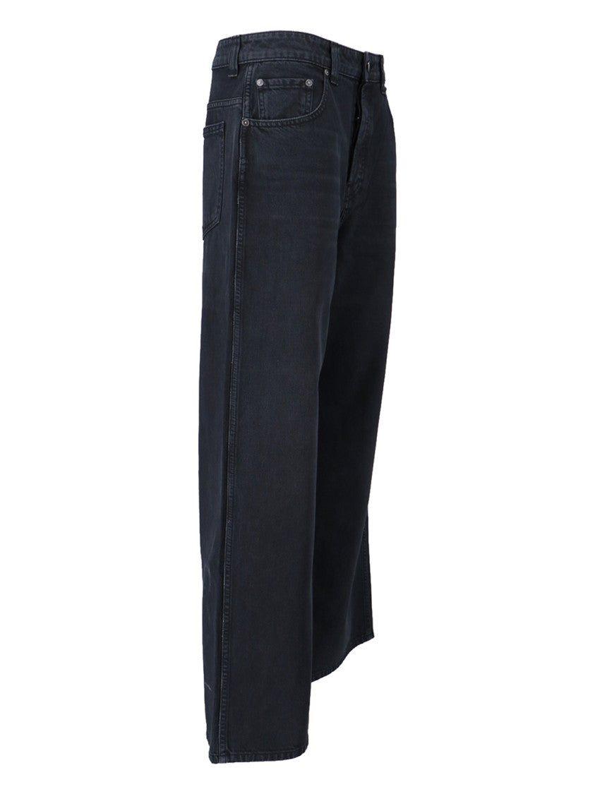 Khaite "Dane" Wide Jeans – Black
