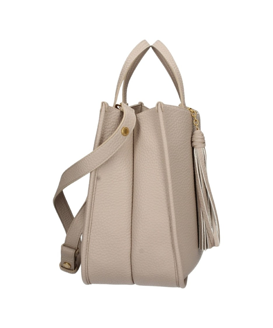 Liu Jo Textured Grey Faux Leather Ama Handbag