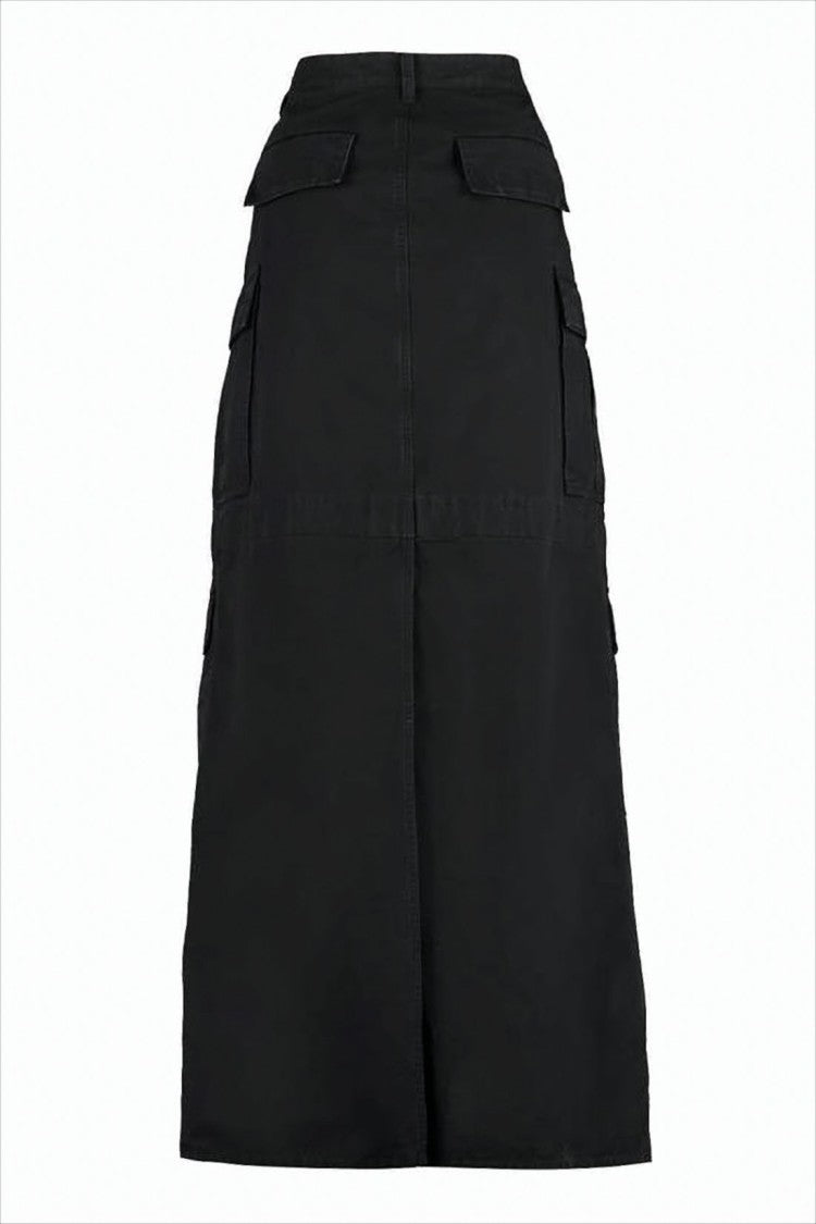 Balenciaga Utilitarian Black Maxi Skirt