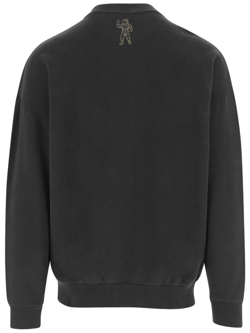 Billionaire Black Contrast Logo Cotton Sweatshirt
