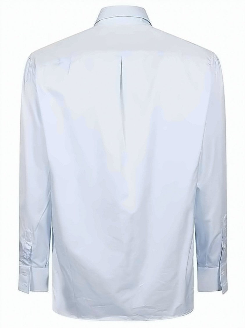 Brunello Cucinelli Blue Italian Cotton Button-Down Relaxed Shirt