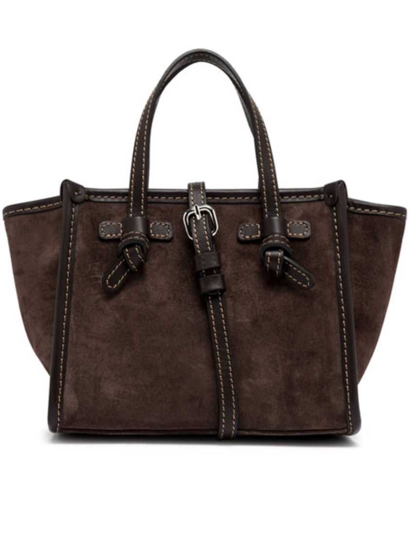Gianni Chiarini Miss Marcella Brown Suede Handbag