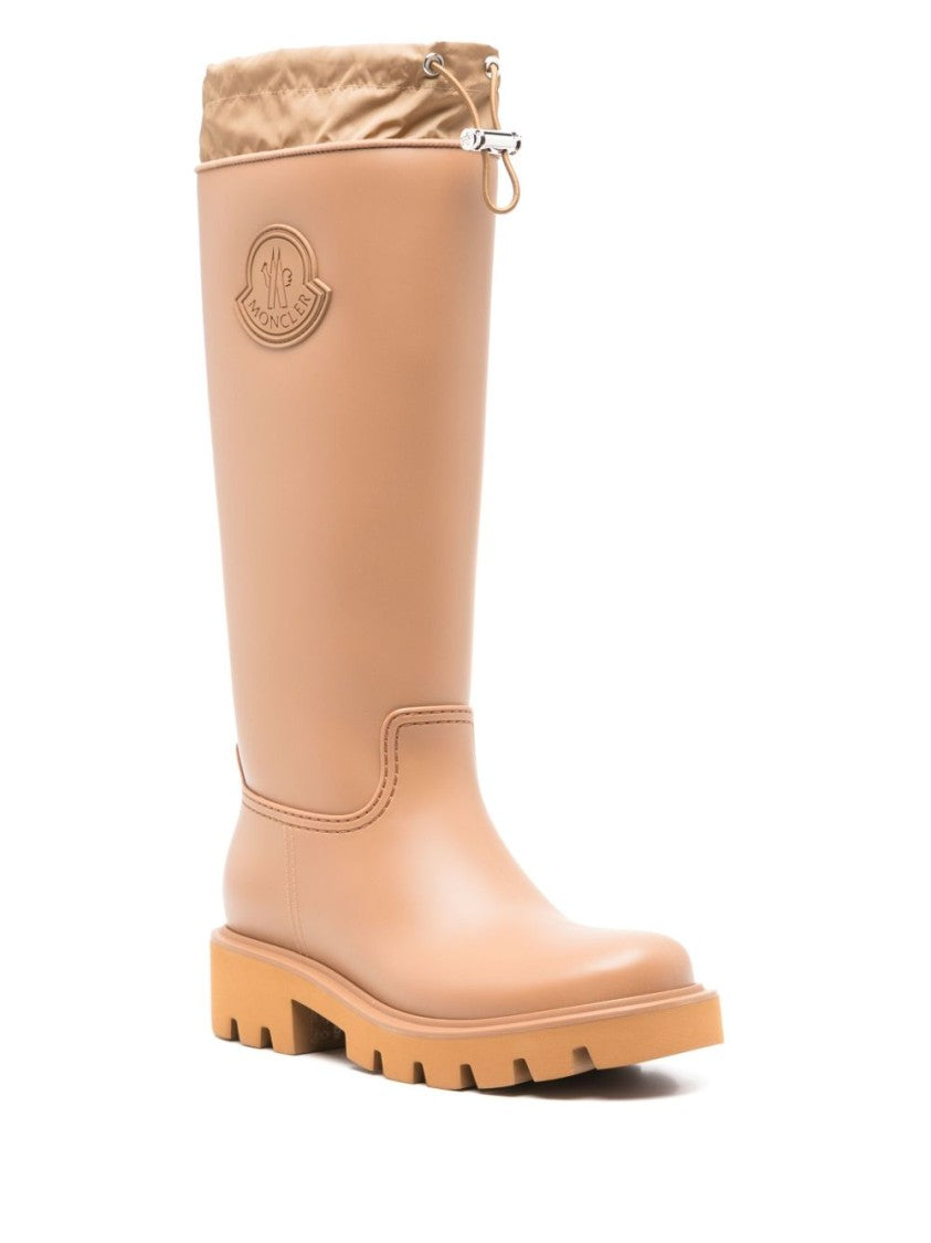 Moncler Beige Ankle Boots With Lug Sole