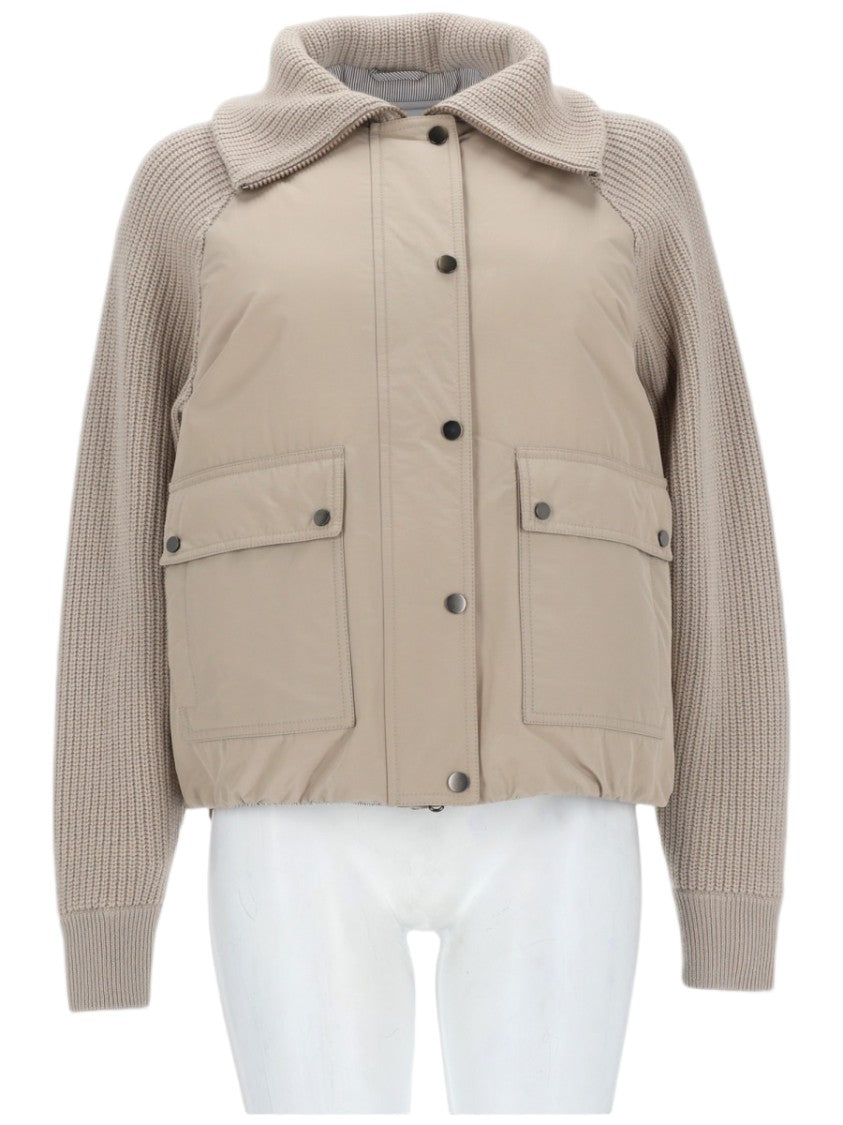 Brunello Cucinelli Techno Cotton Taffeta Jacket With Virgin Wool