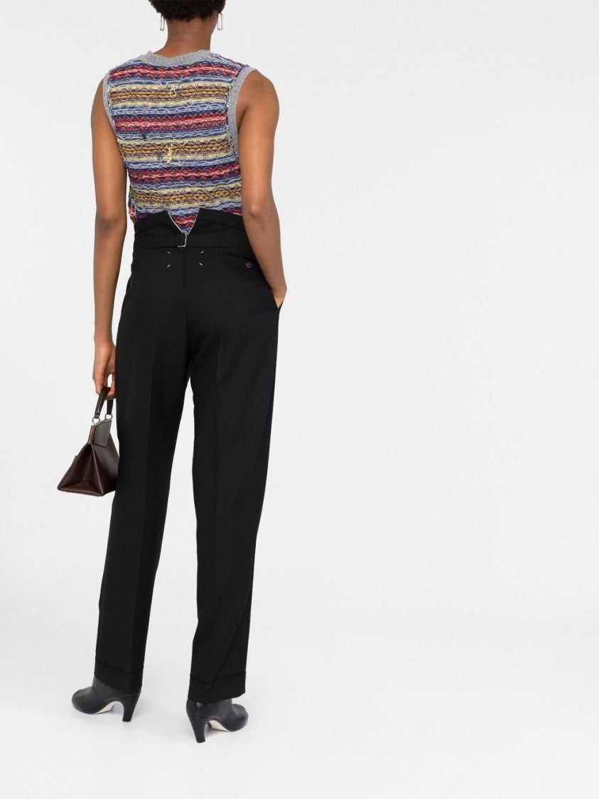 Maison Margiela Tailored High-Waist Trousers With Classic Button Closure