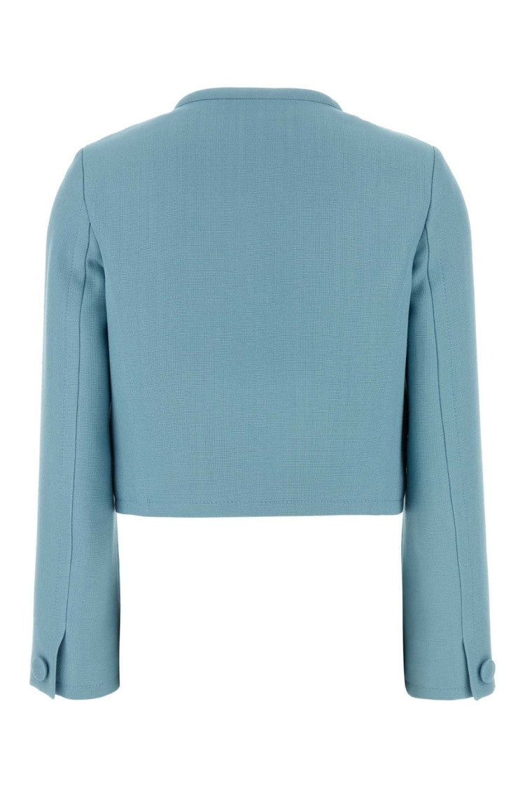 Valentino Garavani Light Blue Viscose Blazer