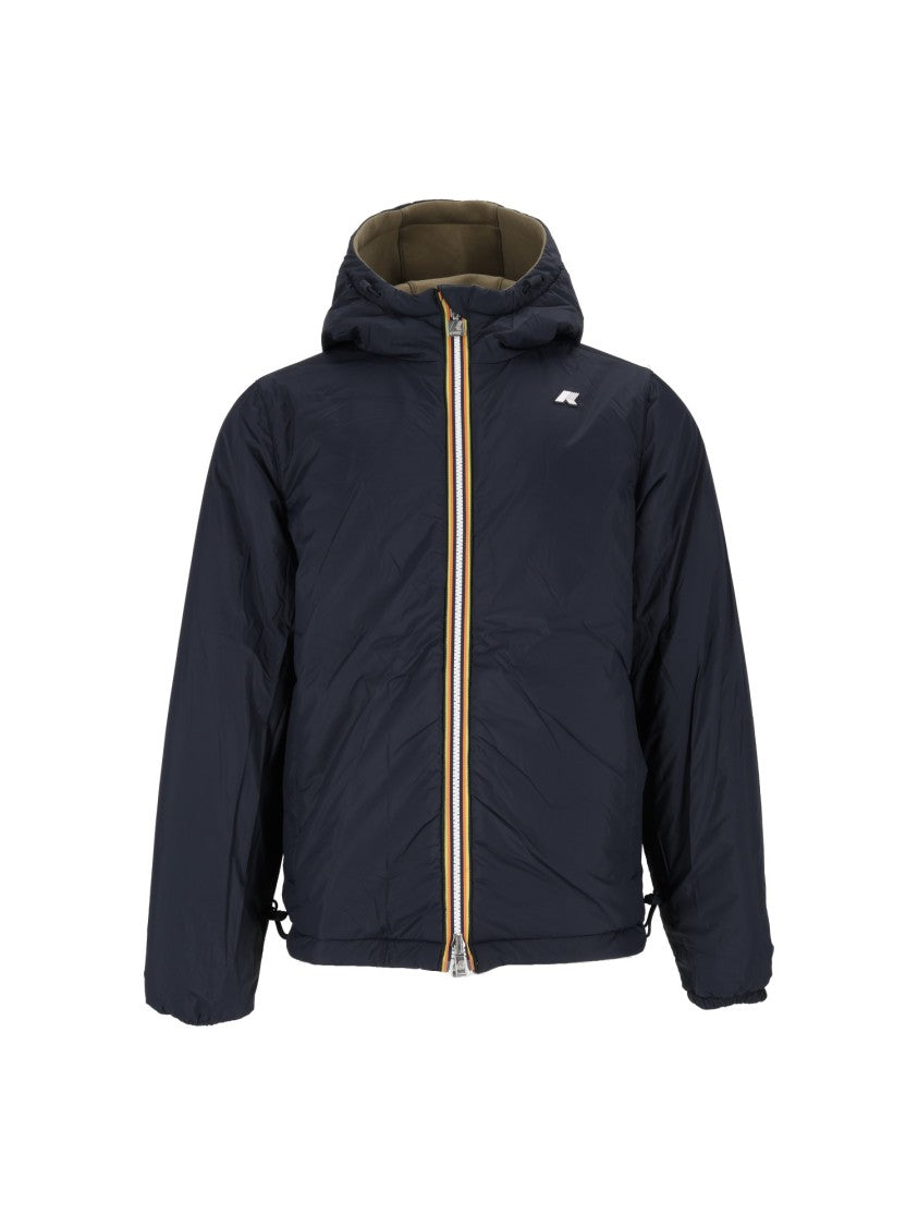 K-Way Jack Spacer Nylon Double Corto Cropped Hooded Jacket