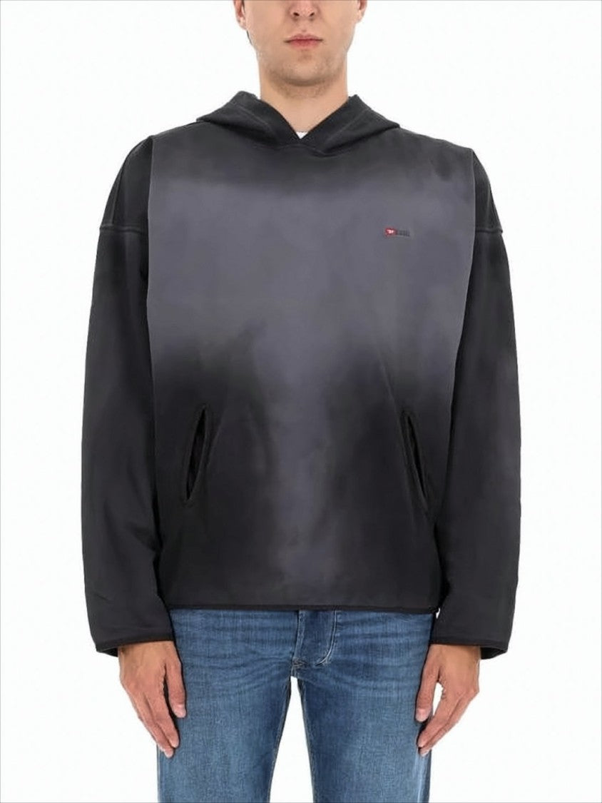 Diesel Gradient Black-To-Dark Grey Hoodie