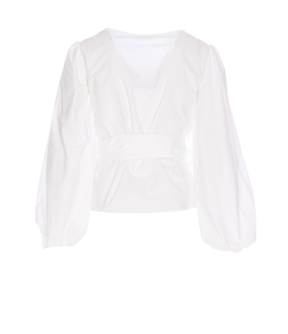 P.A.R.O.S.H. Wrap Design Blouse With Tie Detail