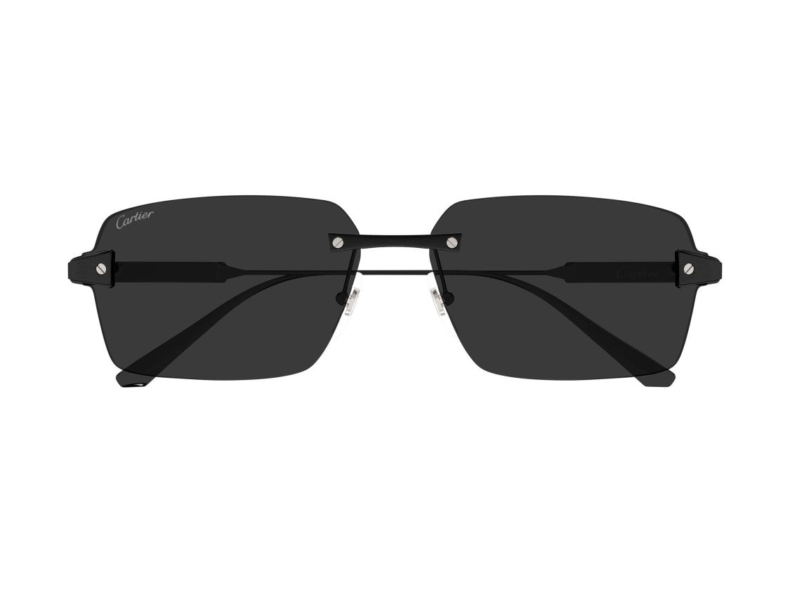 Cartier Black Ct0652s Rimless Titanium Sunglasses