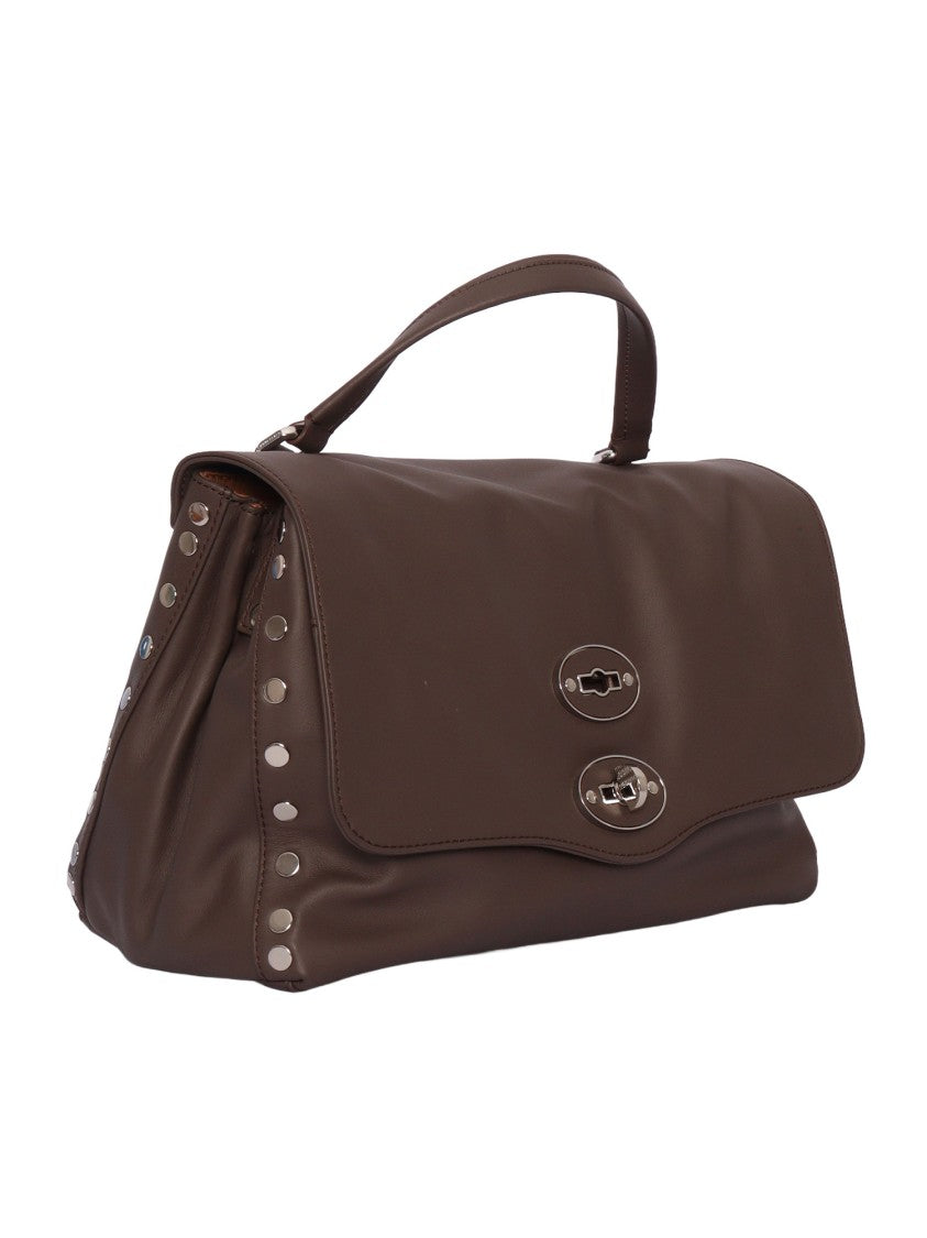 Zanellato Srl Brown Gianduiotto Saeta Smooth Leather Shoulder Bag