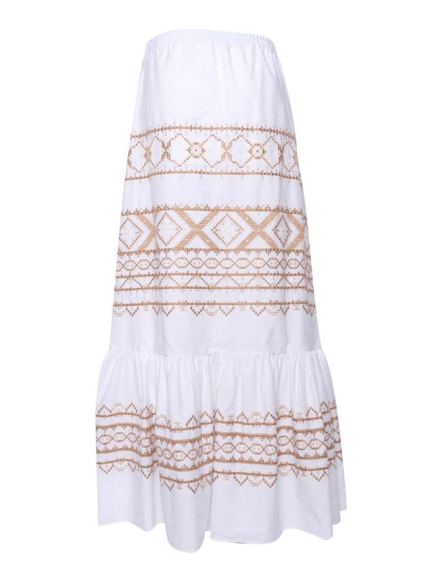 Ermanno Scervino Long Embroidered Skirt