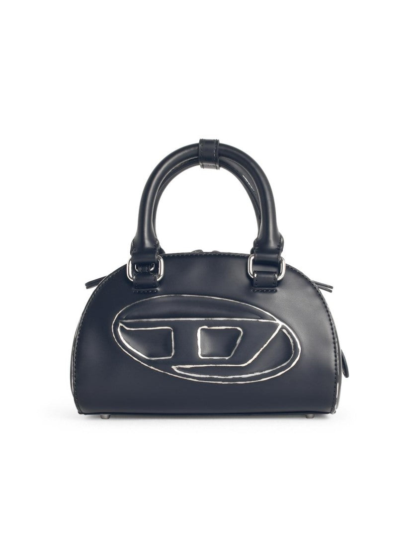 Diesel 1Dr Dome' Black Leather Bag