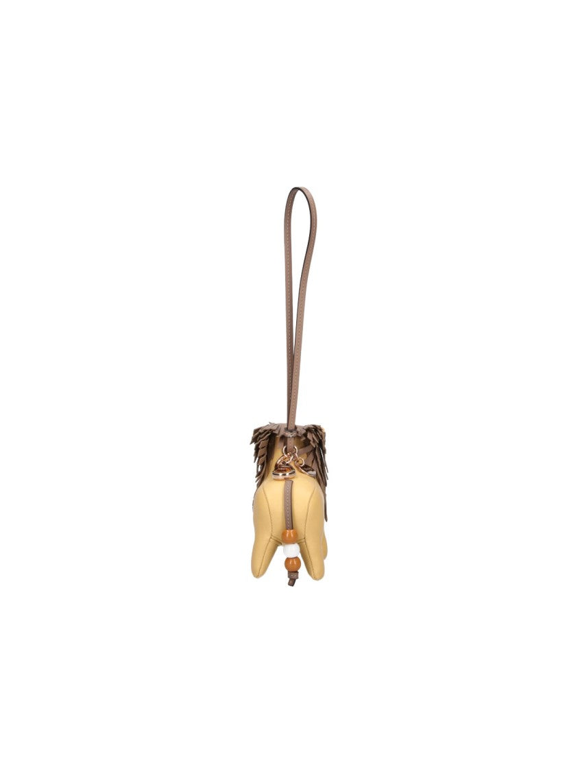 Tod's Brown Leone Leather Keychain