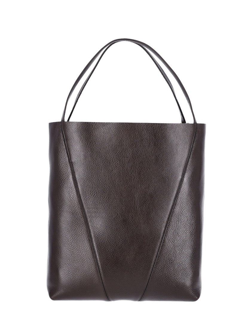 Chloé Dark Brown Spin Leather Tote Bag
