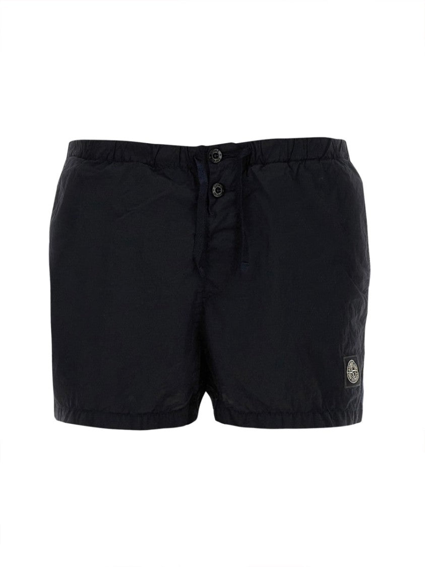 Stone Island Regular Fit Black Swim Shorts