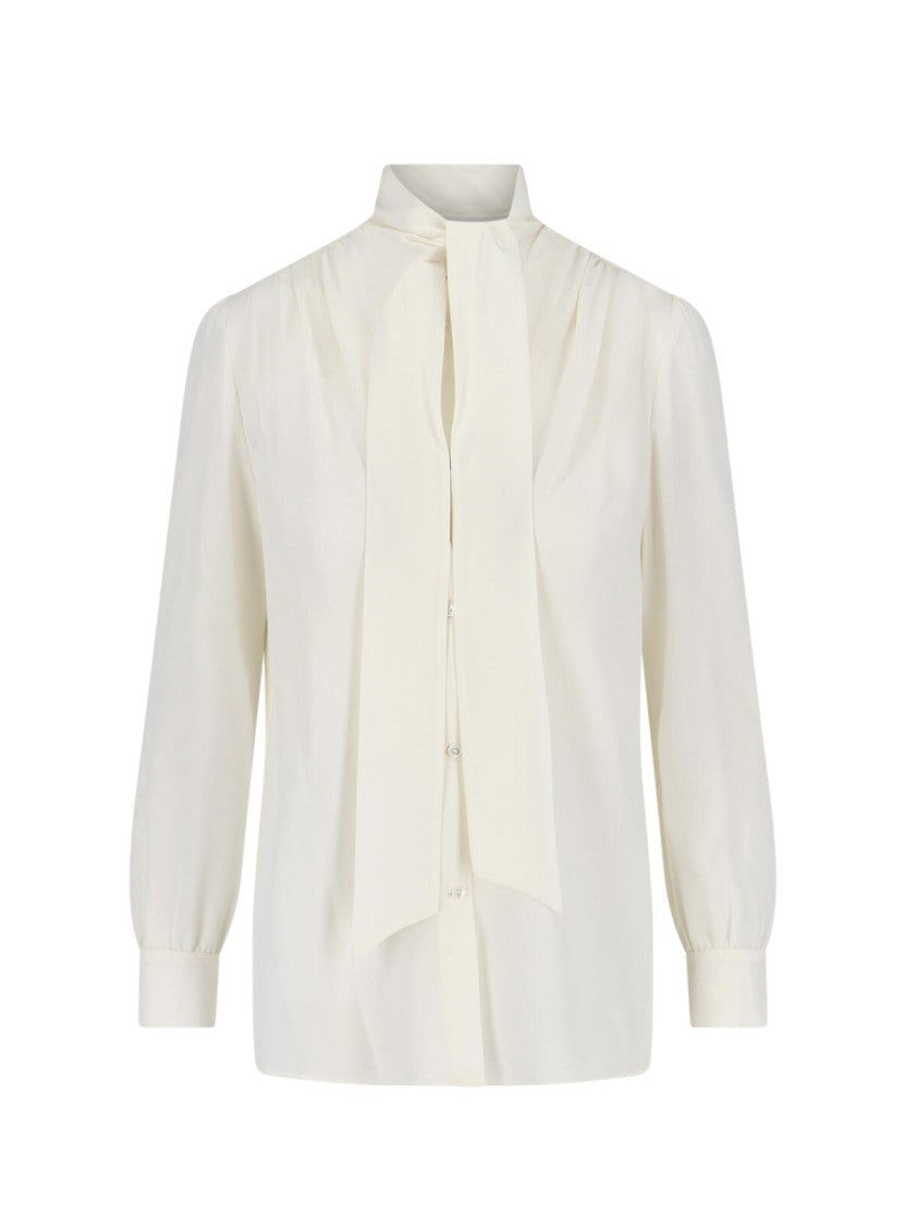 Nili Lotan "Colt" Silk Shirt – White