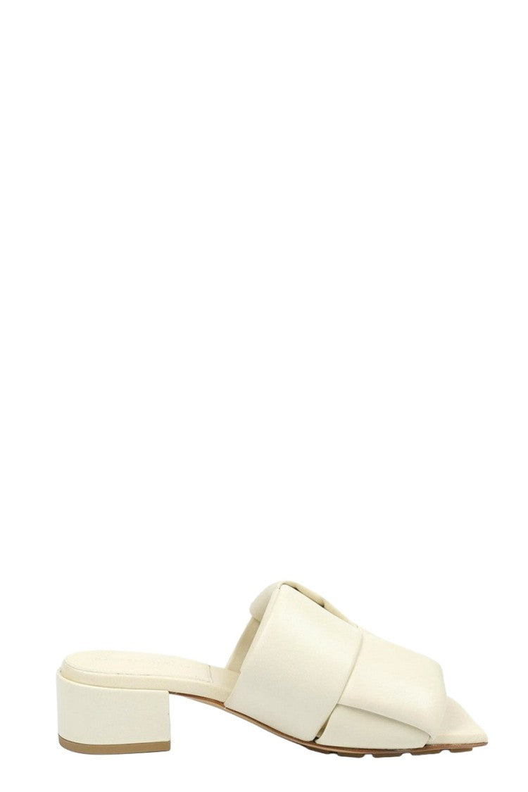 Bottega Veneta Beige Leather Knotted Slide Sandal