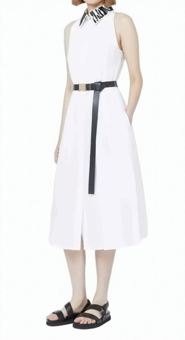 Max Mara Cotton Poplin Halter Midi Dress