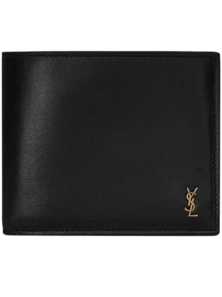 Saint Laurent Rectangular Leather Logo Wallet