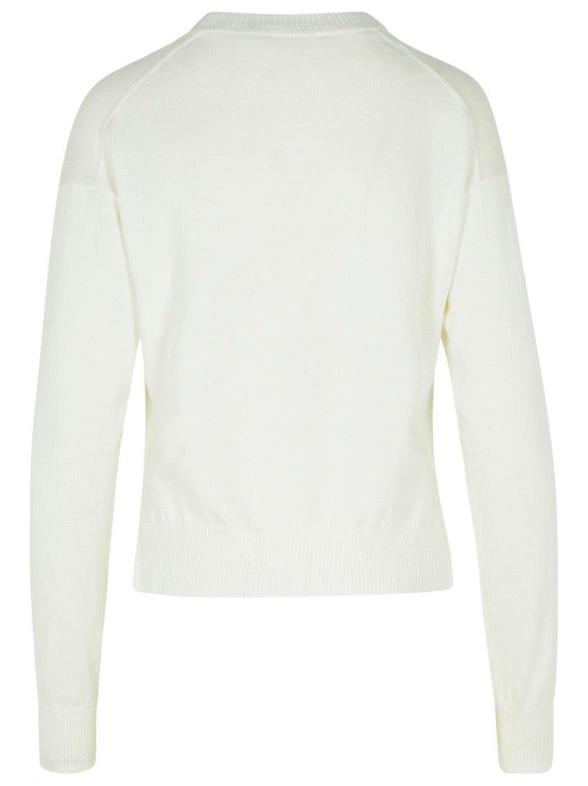 Moschino Jeans White Cotton Sweater
