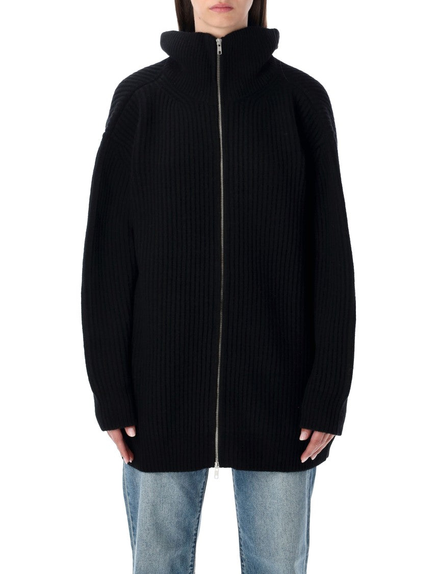 Mm6 By Maison Margiela Zip Maxy Cardigan