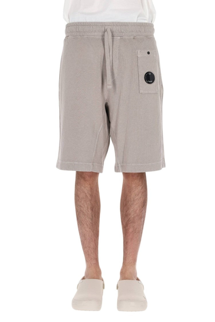 C.P. Company Grey Malfile Cotton Sweat Shorts