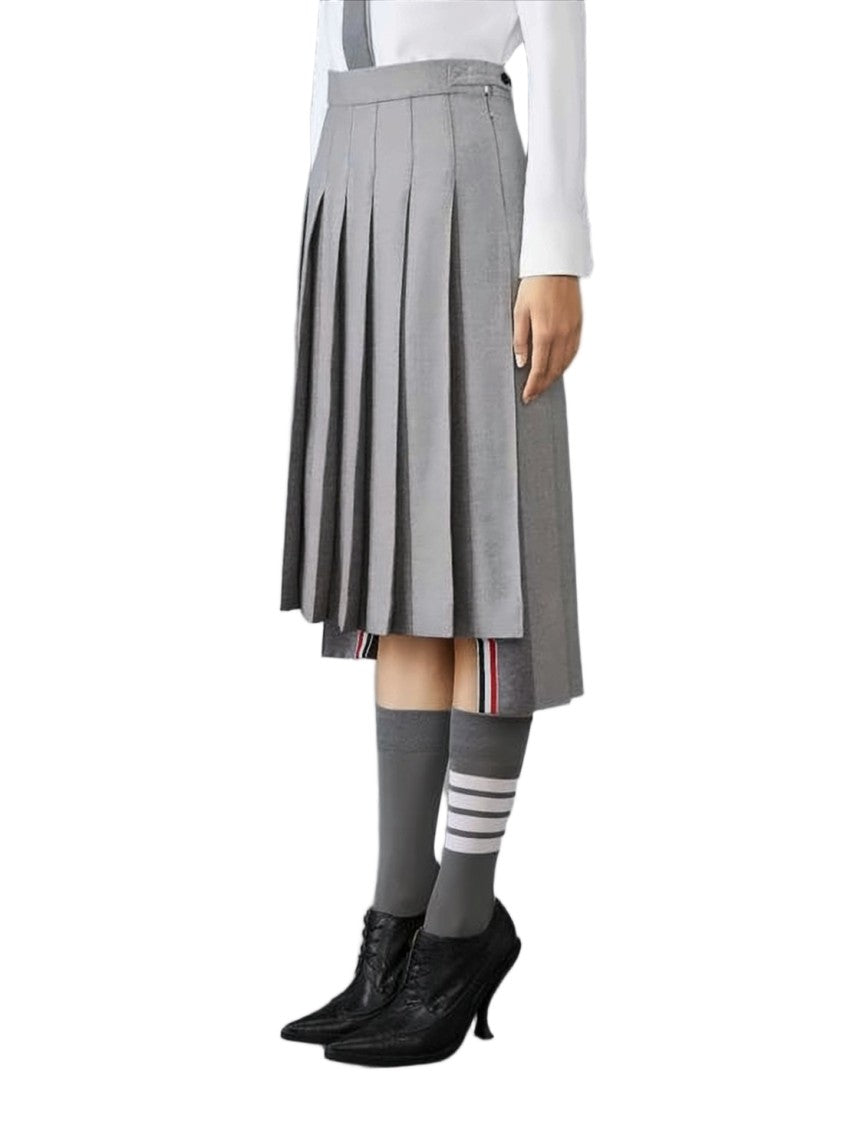 Thom Browne Structured Pleated Midi Skirt