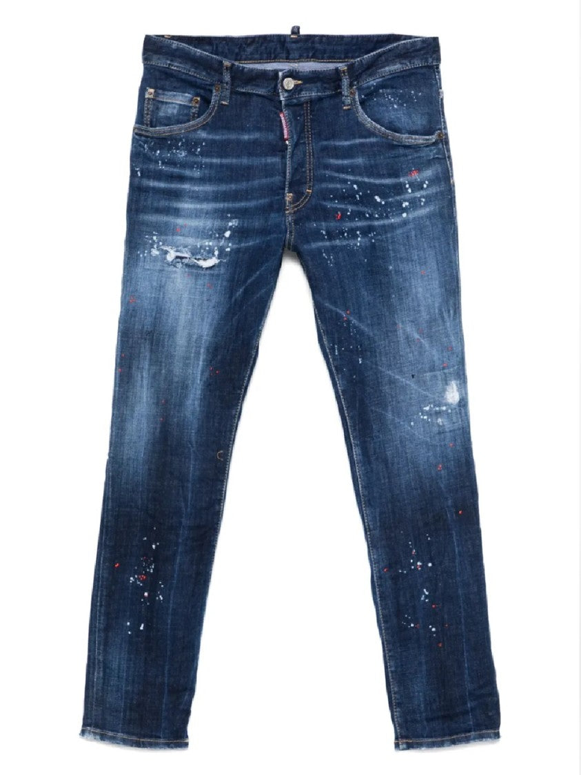 Dsquared2 Distressed Deep Blue Jeans