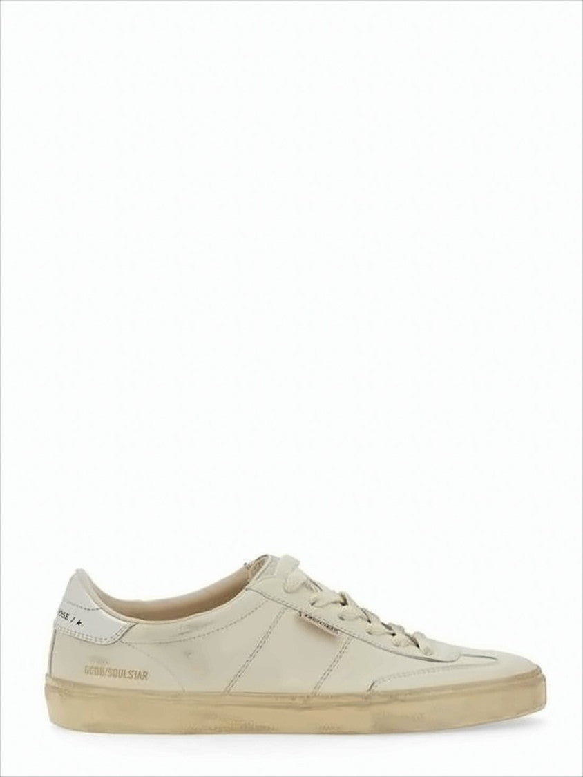 Golden Goose Distressed Low-Top Sneakers With Metallic Accents