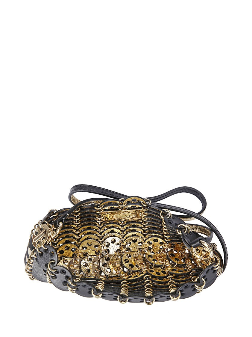 Paco Rabanne Shoulder Bag With Gold Details – Black