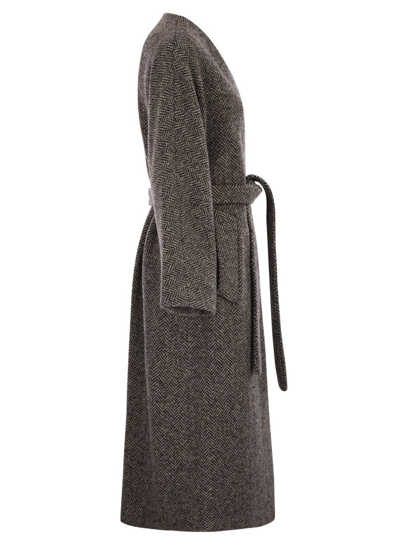 Max Mara Zenica - Wool Tweed Dressing Gown Coat