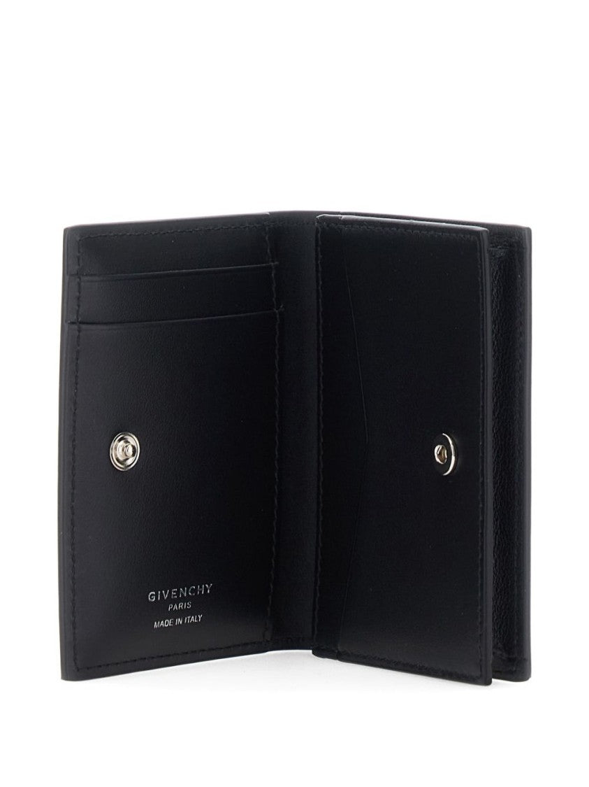Givenchy Rectangular Black Wallet With Embossed Branding