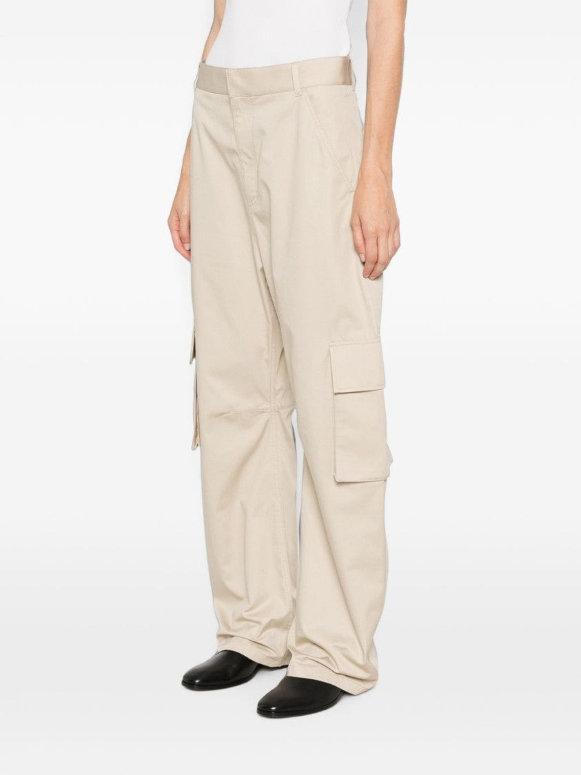 Balenciaga Wide-Leg Cargo Trousers With High Waist