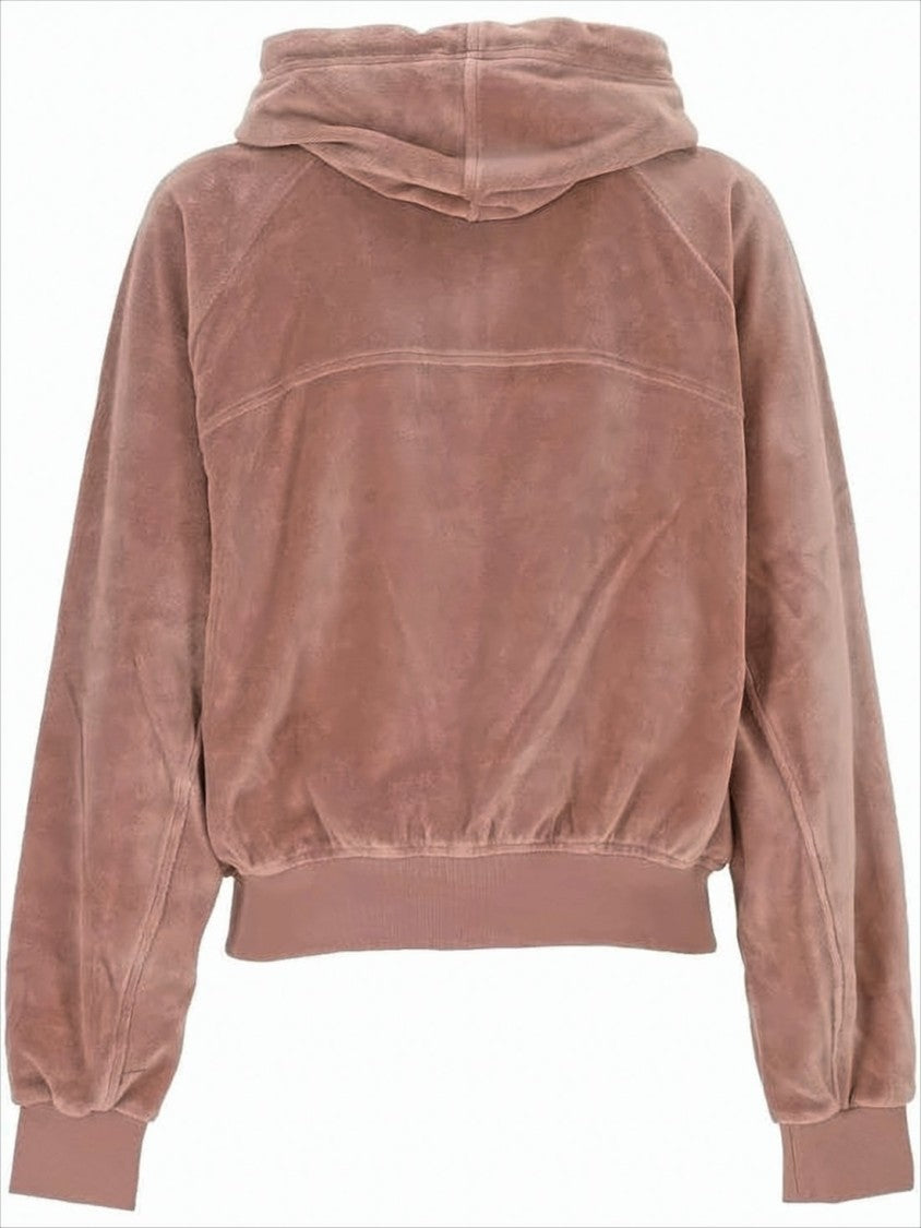 Vivienne Westwood Velvet Textured Zip-Up Hoodie With Drawstring Hood