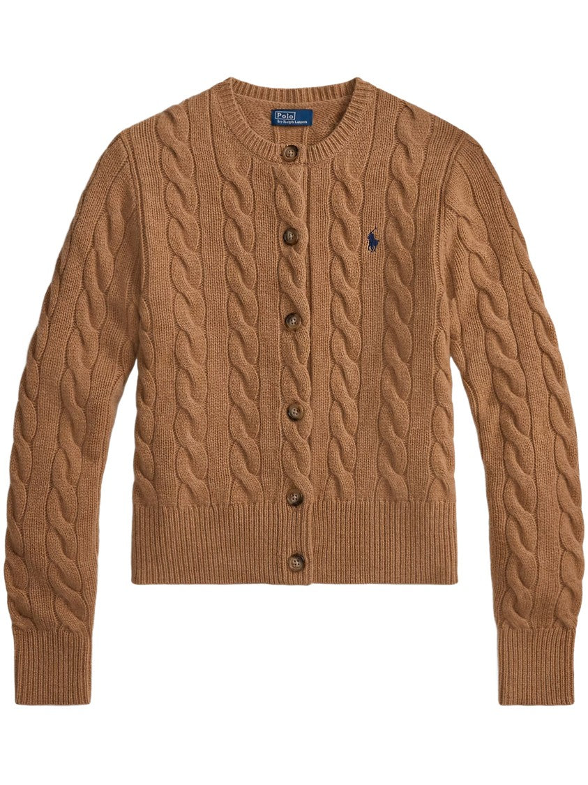Polo Ralph Lauren Cable Knit Cardigan With Button-Down Front