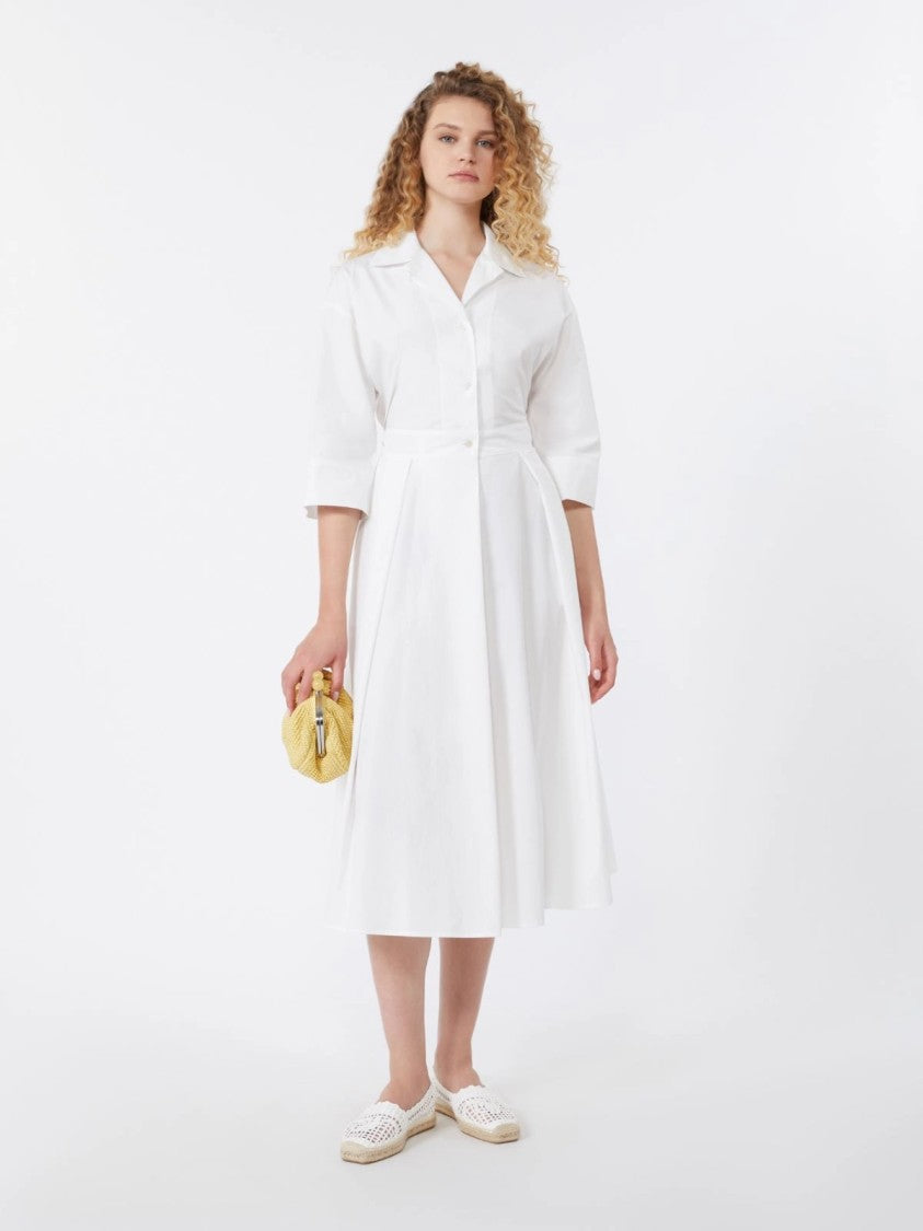 Max Mara Midi Dress With Classic Shirt Collar