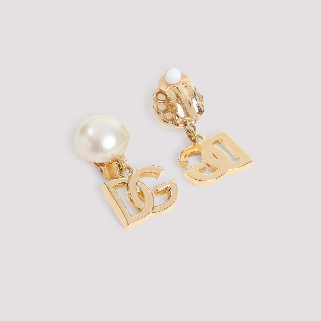 Dolce & Gabbana Gold Brass Dg Newton Earrings