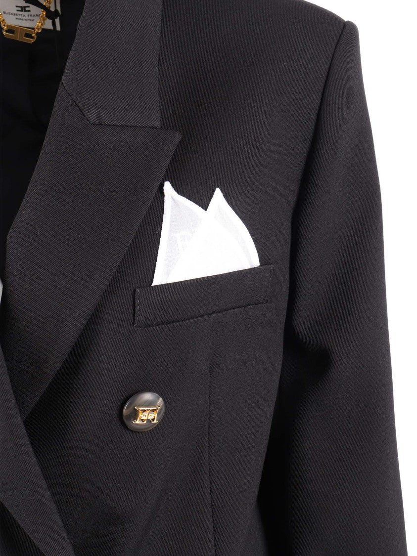 Elisabetta Franchi Double-Breasted Tailored Jacket With Structured Silhouette