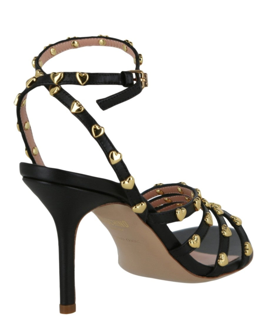 Moschino Stud-Embellished Heel Sandals