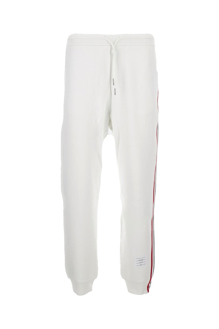 Thom Browne Sweatpants With Adjustable Drawstring And Contrasting Side Stripes