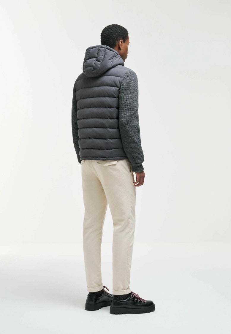 Colmar Padded Hooded Knitted Sleeves Quilted Jacket