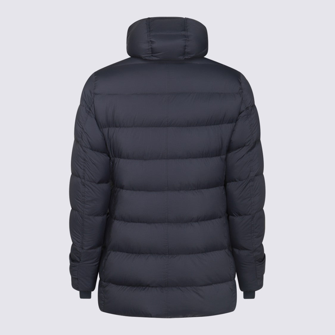 Herno Quilted Padded Coat With High Collar And Flap Pockets