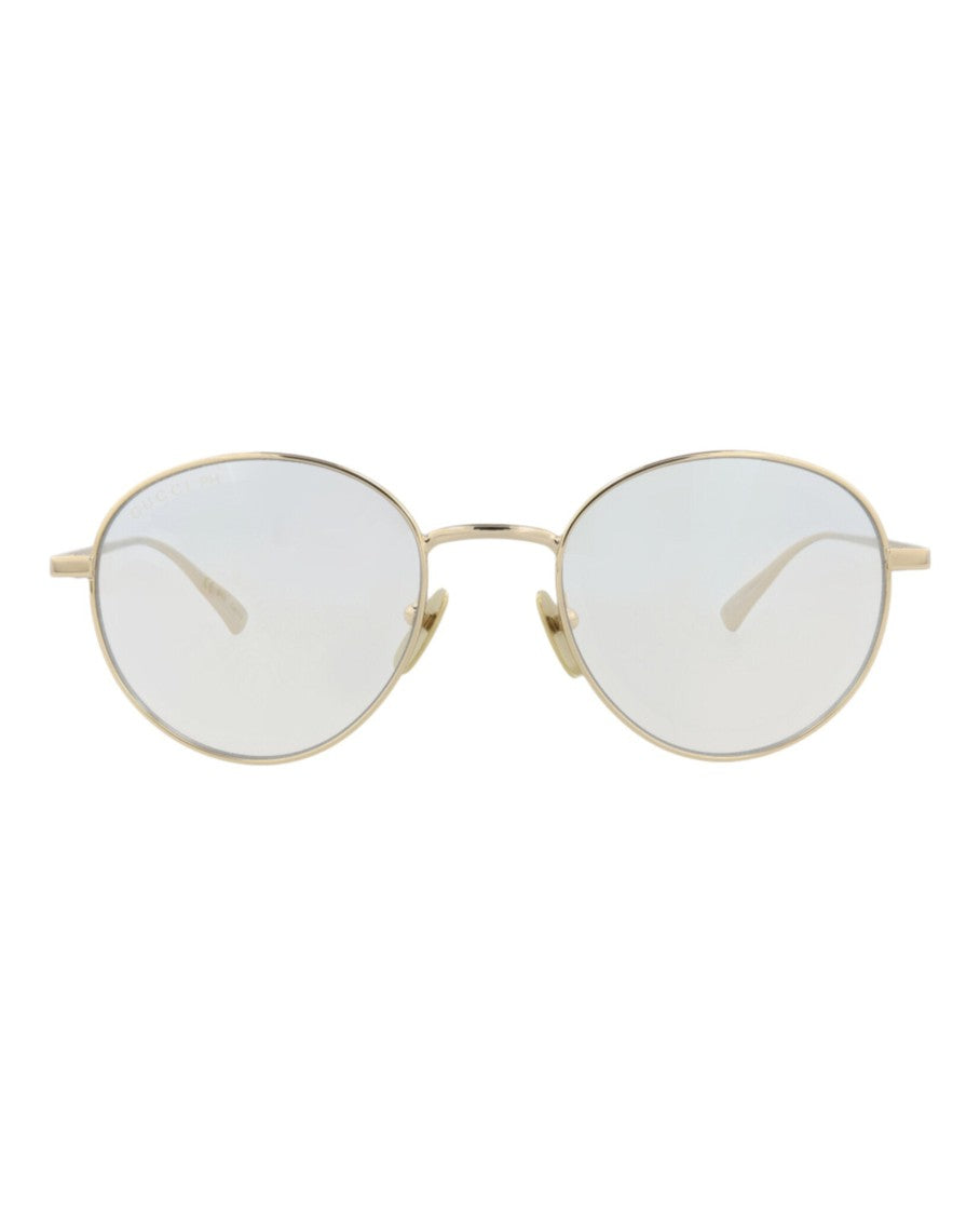 Gucci Round-Frame Metal Sunglasses