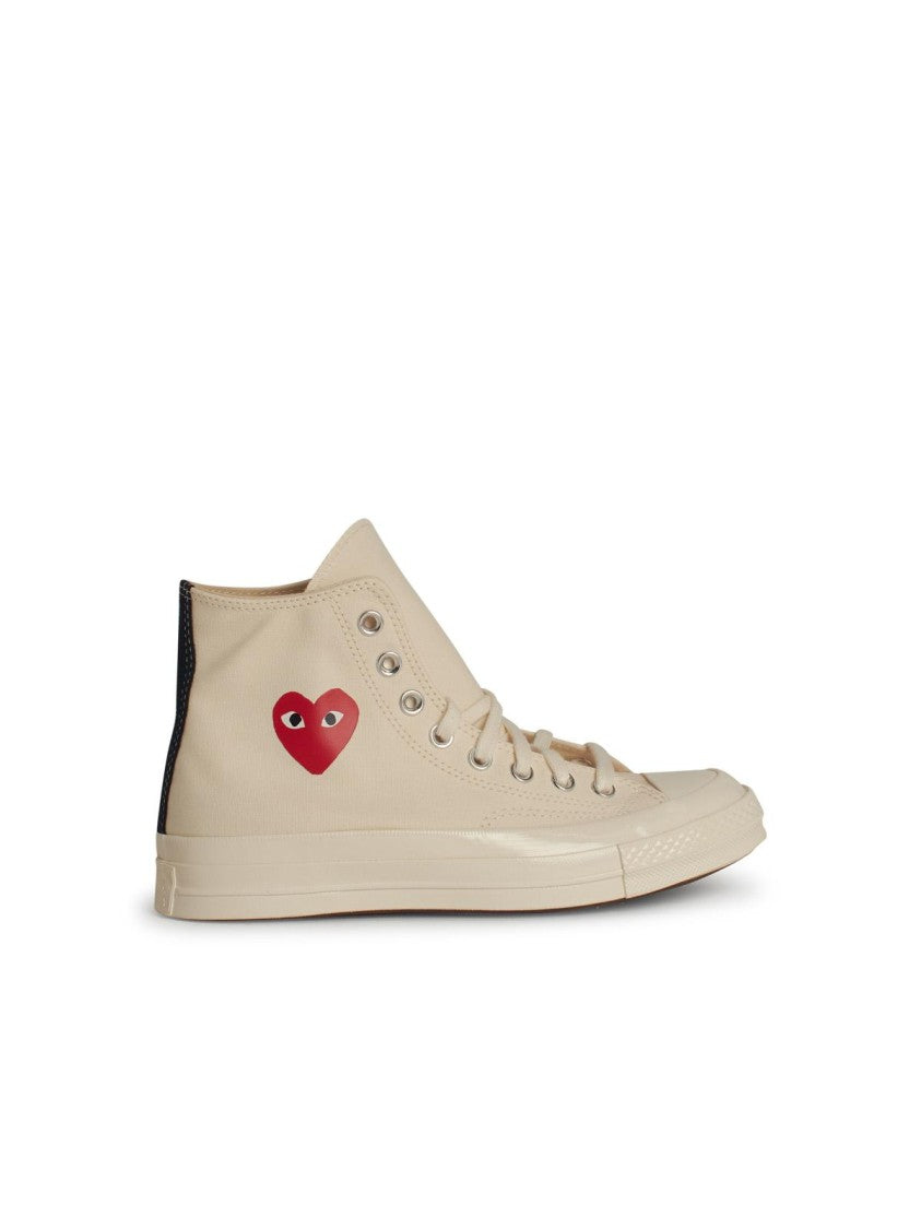 Comme Des Garçons X Converse Beige Tela Sneakers