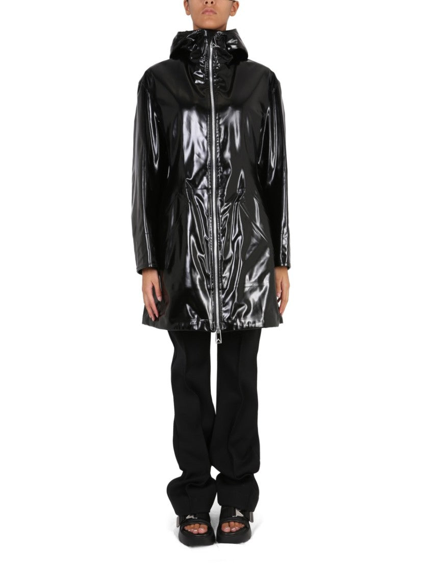 Bottega Veneta High Collar Parka With Attached Hood