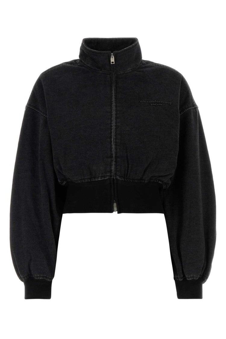 Alexander Wang Slate Denim Bomber Jacket