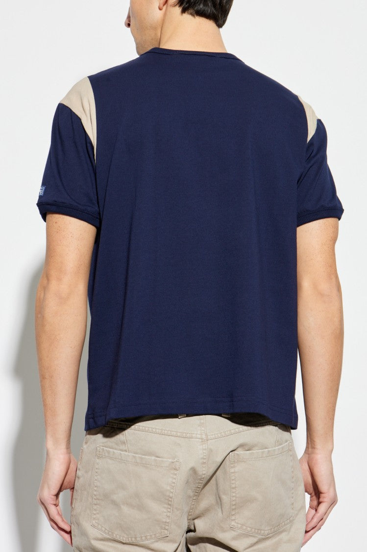 Misbhv Navy T-Shirt With Logo Appliqué